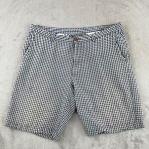 Tommy Bahama Chino Shorts Men 38 Grey Seersucker Marlin Beach‎ Vacation Casual